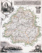 Zoom sur Carte du département de la Dordogne en 1851 - gravure reproduite et restaurée numériquement par © Norbert Pousseur