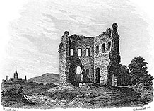 Temple de Janus d'Autun - Gravure Rauch de 1827 reproduite puis restaurée par © Norbert Pousseur