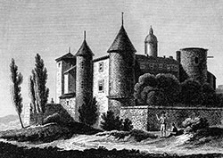 Château de la Motte à Lyon, vers 1830 - reproduction © Norbert Pousseur