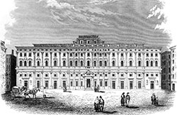 Palais St Pierre de Lyon, 1830 - gravure reproduite et restaurée numériquement par © Norbert Pousseur