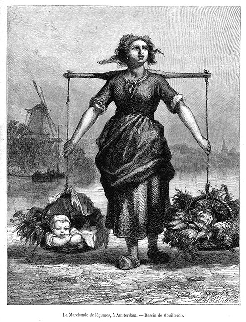 La marchande de Légume à Amsterdam - gravure reproduite et restaurée numériqueemnt par © Norbert Pousseur La marchande de Légume à Amsterdam - gravure reproduite et restaurée numériqueemnt par © Norbert Pousseur