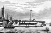 Zoom sur Lorient vers 1830 - gravure reproduite et restaurée numériquement par © Norbert Pousseur