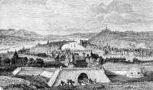 Lyon vers 1760 - gravure reproduite et restaurée numériquement par © Norbert Pousseur