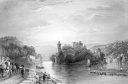 île St. Barbe à Lyon, vers 1840 - gravure reproduite et restaurée numériquement par © Norbert Pousseur