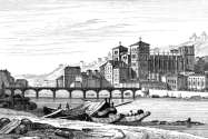Eglise St Jean de Lyon, 1830  - gravure reproduite et restaurée numériquement par © Norbert Pousseur