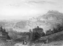 Vue générale de Lyon vers 1840 - gravure reproduite et restaurée numériquement par © Norbert Pousseur