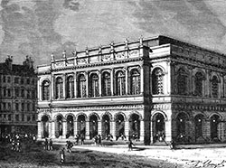 Grand théâtre de Lyon - gravure reproduite et restaurée numériquement par © Norbert Pousseur