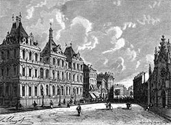 La Bourse de Lyon, 1855 - reproduction © Norbert Pousseur