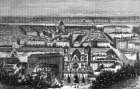 Vue générale de Lyon, 1850 - gravure reproduite et restaurée numériquement par © Norbert Pousseur