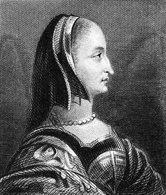 Marguerite de Valois - gravure reproduite puis retouchée par  © Norbert Pousseur