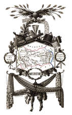 Zoom sur Carte succinte du Meurthe vers 1830 - gravure reproduite et restaurée numériquement par © Norbert Pousseur