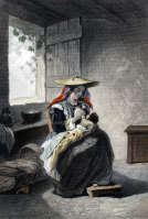 Pour zoom, Nice depuis la villa Venanson, vers 1860 - gravure reproduite et restaurée numériquement par © Norbert Pousseur