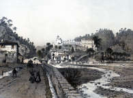 Pour zoom, Nice : Le château de St André - gravure reproduite et restaurée numériquement par © Norbert Pousseur