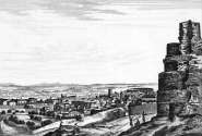 Zoom pour Vue générale de Nîmes vers 1830 - gravure reproduite et retouchée numériquement par © Norbert Pousseur