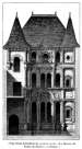 Zoom sur Façade du 16ème siècle de la maison de Diane de Poitiers à Orléans - gravure reproduite et restaurée numériquement par © Norbert Pousseur