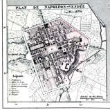 Zoom sur Plan de La Roche sur Yon vers 1850- gravure reproduite et restaurée numériquement par © Norbert Pousseur