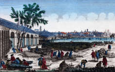 Pour zoom, Le Port Neuf ou Arsenal de Toulon, vers 1750 - gravure  reproduite et restaurée par © Norbert Pousseur