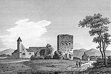 Temple de Janus d'Autun - Gravure de Delaval de 1827 reproduite puis restaurée par © Norbert Pousseur