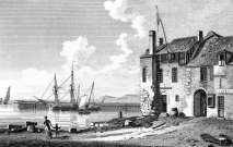 Pour zoom, Honfleur vers 1825 par Baugean- gravure reproduite et restaurée par © Norbert Pousseur