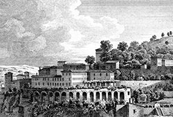 Les Antiquailles à Lyon, 1825 - gravure reproduite et restaurée numériquement par © Norbert Pousseur