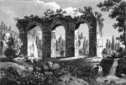 Aqueduc de Champenost, Lyon, 1825 - gravure reproduite et restaurée numériquement par © Norbert Pousseur