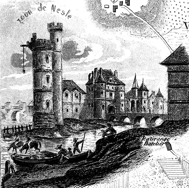 Gravure de La Tour de Nesles en 1883