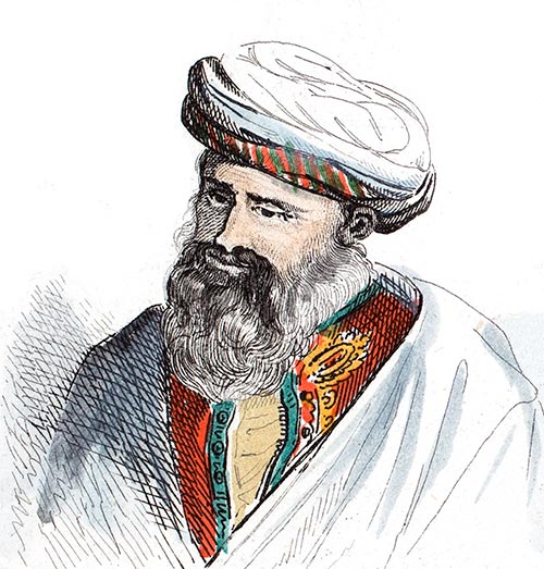 Portrait du Bey Hussein d'Alger - reproduction © Norbert Pousseur
