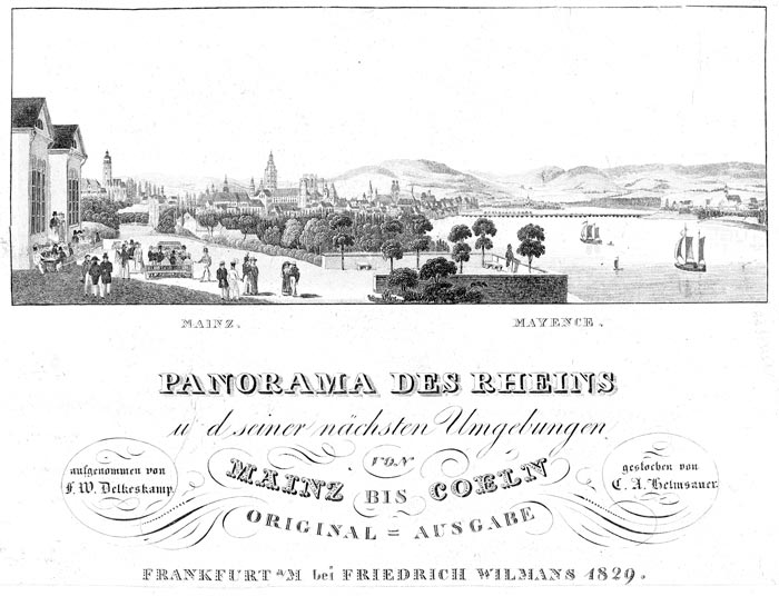 Panorama du Rhin en 1829 - reproduction © Norbert Pousseur