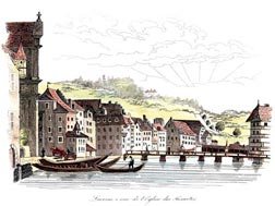 Lucerne vers 1830 - reproduction © Norbert Pousseur