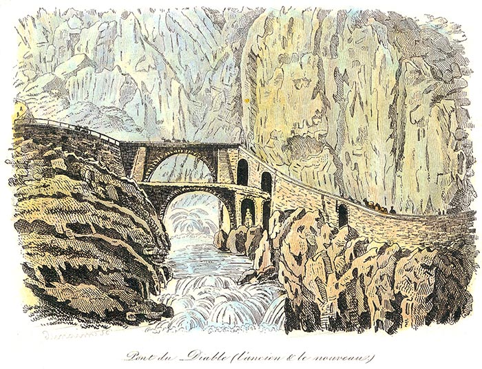 Le pont du Diable par Dumaine - reproduction © Norbert Pousseur