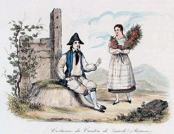 Costumes de Zurich - reproduction © Norbert Pousseur Costumes de Zurich - reproduction © Norbert Pousseur