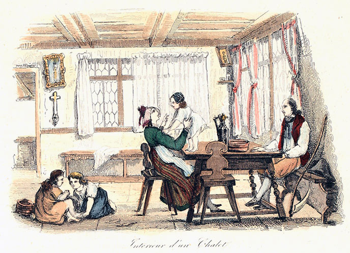 Intérieur Zurichois - reproduction © Norbert Pousseur