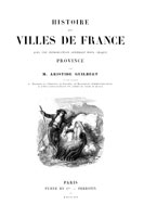 Page de garde de l'Histoire des villes de France - reproduction © Norbert Pousseur