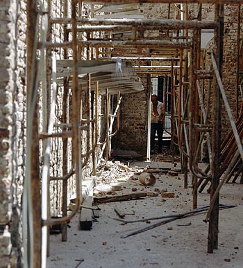 © Norbert Pousseur - Ancienne maison en cours de restauration, à Singapour