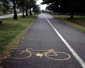 © Norbert Pousseur - Parcours vélos dans parc - Photographie Norbert Pousseur