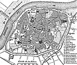 Plan de Grenoble par Malte-Brun vers 1850 - reproduction © Norbert Pousseur
