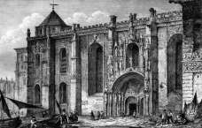 Para zoom, igreja de Santa Maria em Belém, Portugal, ca. 1840 - reproduzido digitalmente e corrigido por © Norbert Pousseur