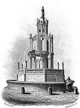 Fontaine place Delille à Clermont en 1838, dessiné par Rauch - reproduction et restauration © Norbert Pousseur  