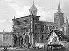 Pour zoom, L'église Notre Dame de Dijon vers 1850 - gravure reproduite et retouchée par © Norbert Pousseur