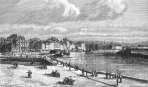 Pour zoom, quais du port du Havre vers 1860 - gravure reproduite puis restaurée numériquement par © Norbert Pousseur