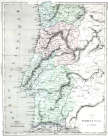 Para zoom, Mapa de Portugal por volta de 1850 - reprodução © Norbert Pousseur