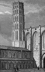 église des Jacobins de Toulouse par Charles Rauch - reproduction © Norbert Pousseur