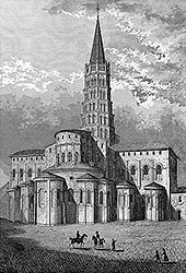 église St Sernin de Toulouse par Charles Rauch - reproduction © Norbert Pousseur
