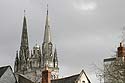 les clochers de la cathédrale d'Angers - © Norbert Pousseur