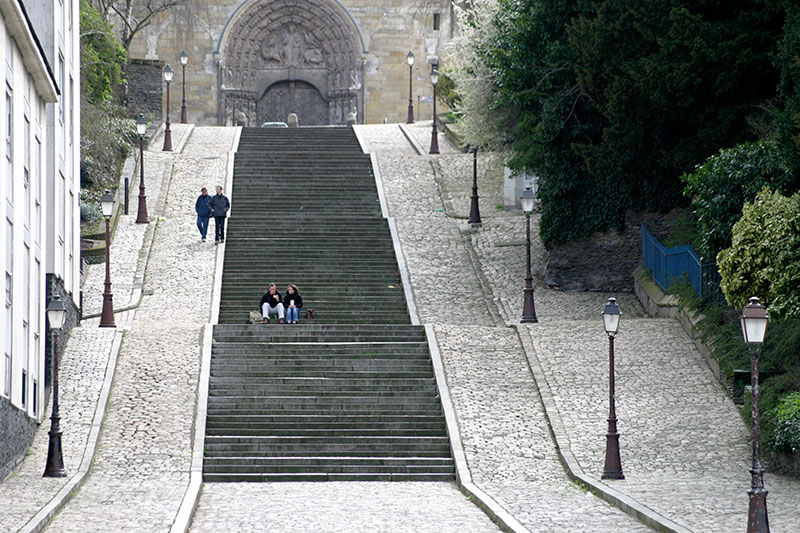 Escaliers de la cathédrale d'Angers - © Norbert Pousseur