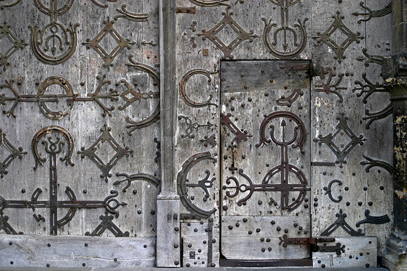Petite porte de la cathédrale d'Angers - © Norbert Pousseur