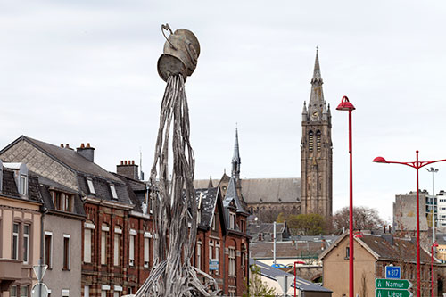 Sculpture de Rond-point à Arlon - © Norbert Pousseur