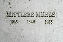 Inscription Mittlere Muhle 1315, 1848, 1973 - © Norbert Pousseur