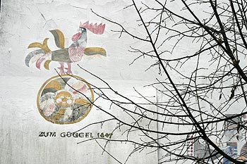 Coq en début de fresque - Baden - © Norbert Pousseur