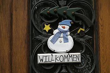 Bonhomme de neige de bienvenue - Baden - © Norbert Pousseur